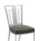Armen Living Cleo Contemporary Dining Chair In Gray and Stainless Steel, PK2 LCCLCHGRB201 - alternate 3